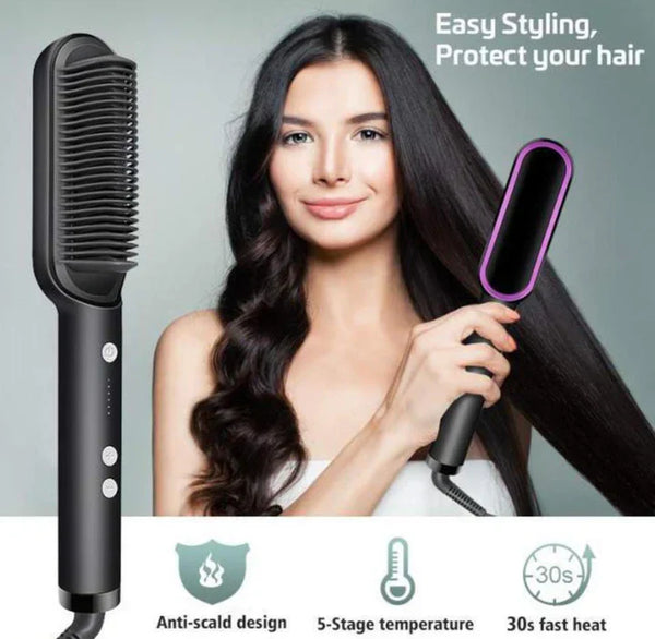 Best electric hair straightening brush 2025